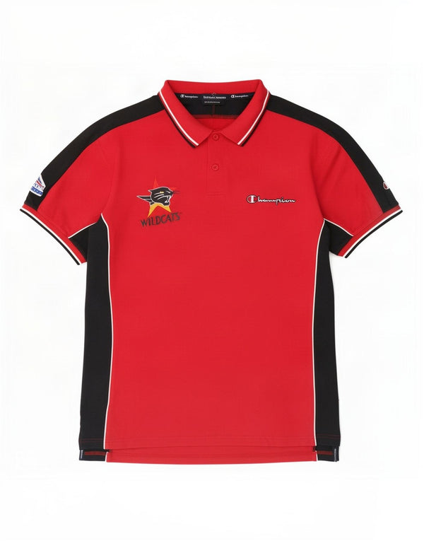 Champion Polo Graphique Wildcats Homme Grand Rouge Coton Colorblock