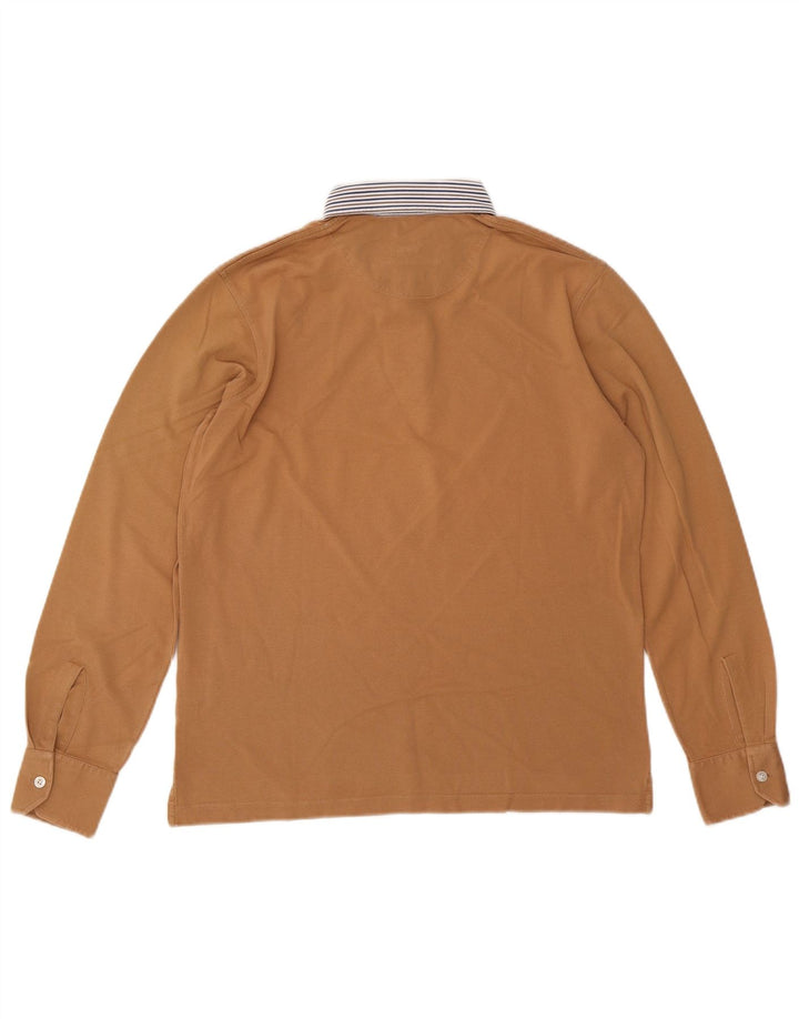 HARMONT & BLAINE Polo de Rugby à Manches Longues Homme Coton Beige Moyen