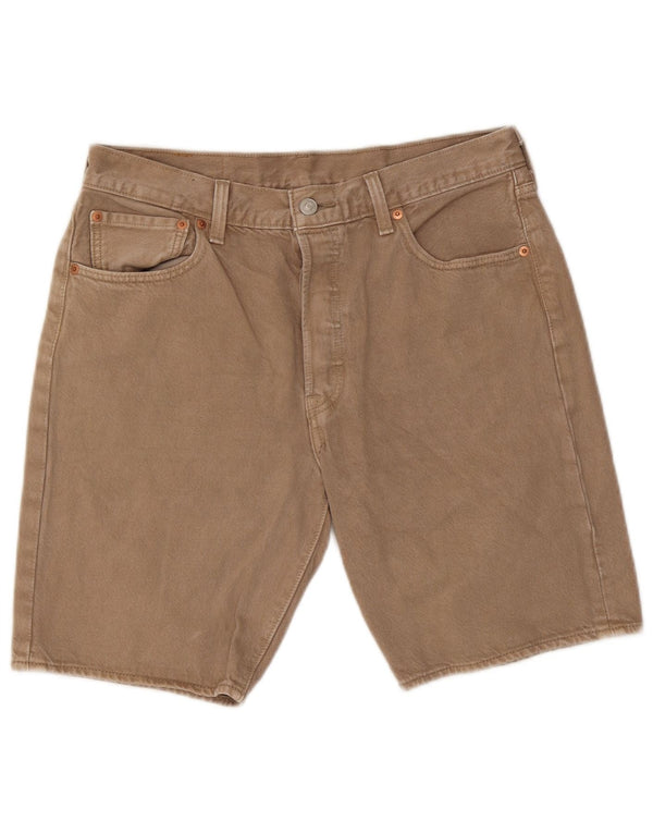 Levi's Short en Jean 501 W32 Homme Beige Moyen Coton