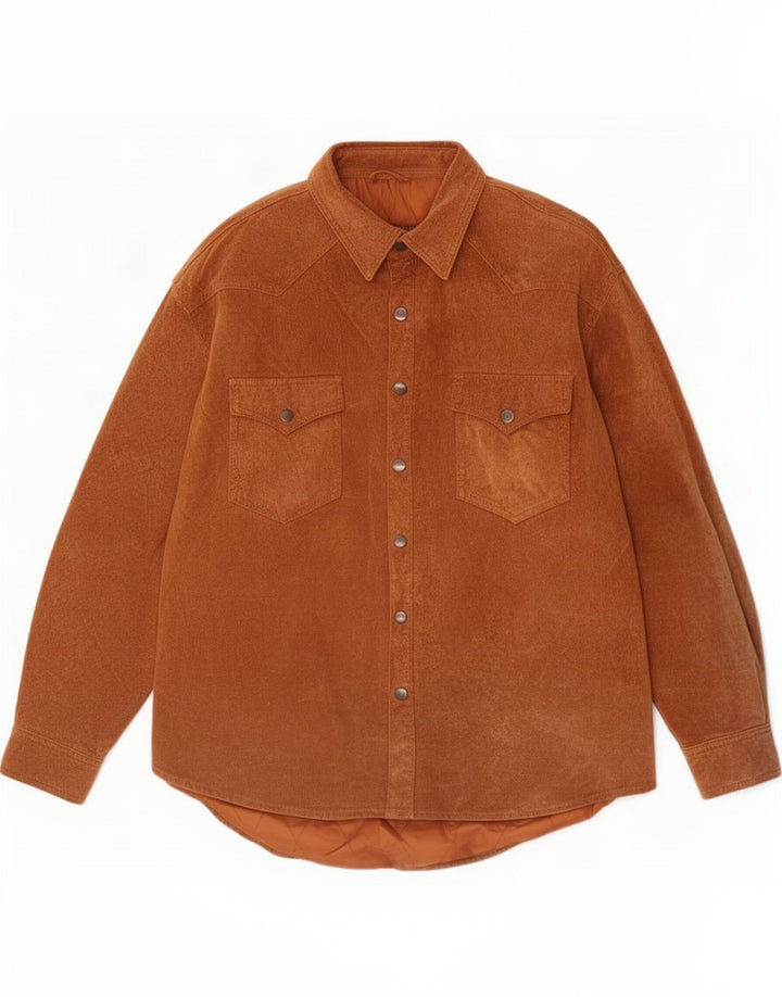 Censuré Veste en cuir suédé pour homme UK 36 Petit Marron