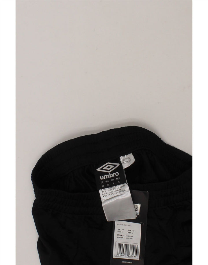 UMBRO Boys Dartmouth Sport Shorts 7-8 Years Small Black Polyester Vintage Umbro and Second-Hand Umbro from Messina Hembry 