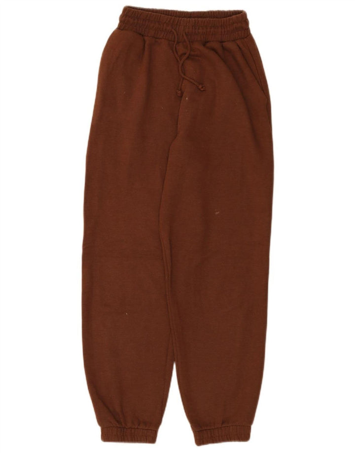 Zara Pantalon de survêtement pour femme Joggers UK 8 Small Marron Polyester