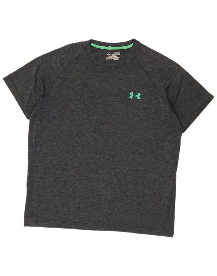 UNDER ARMOUR Tee-Shirt Heat Gear Homme Gris Moyen Chiné