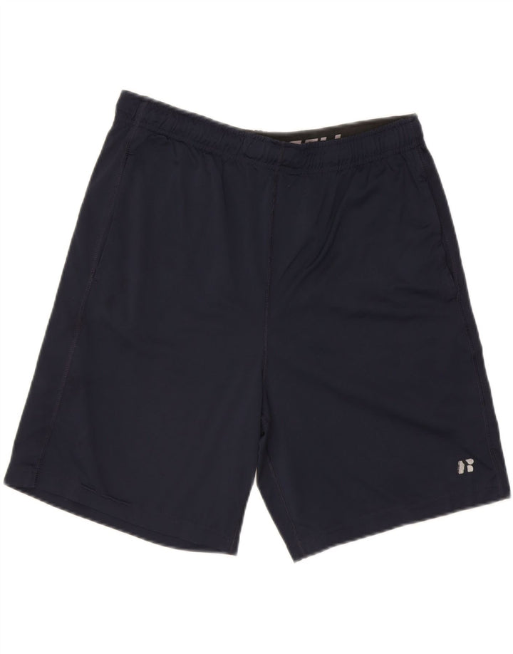 RUSSELL ATHLETIC Mens Dri-Power Sport Shorts Medium  Navy Blue Polyester Vintage Russell Athletic and Second-Hand Russell Athletic from Messina Hembry 