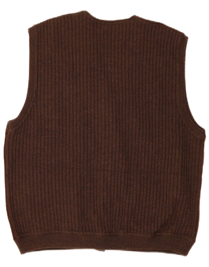 Il Granchio Gilet En Daim Homme Cuir Marron Moyen