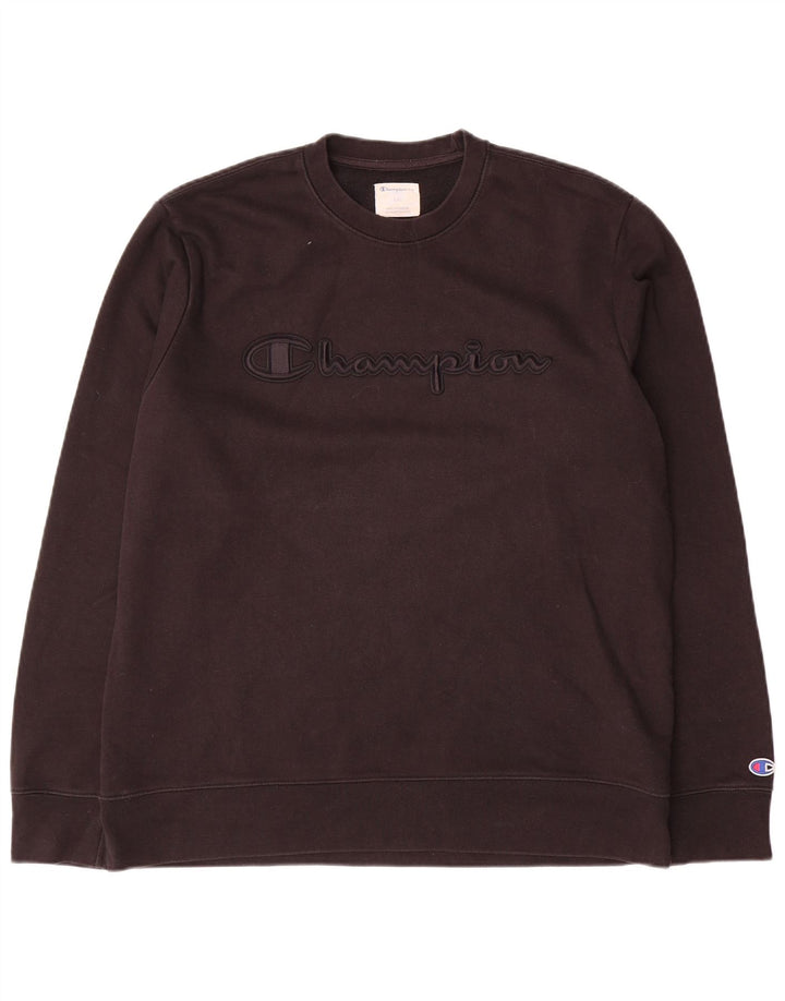 Champion Sweat-shirt graphique pour homme en coton noir Taille L