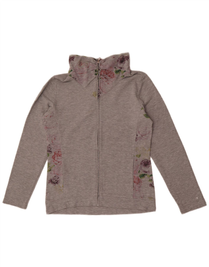 Champion Veste de survêtement pour femme UK 14 Gris moyen Coton floral