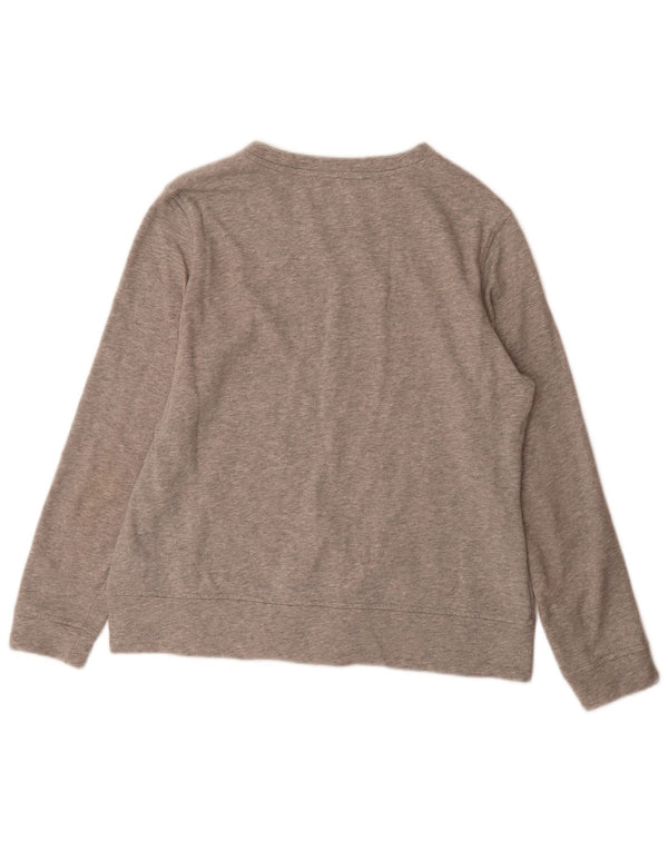 Adidas Sweat-shirt graphique pour femme UK 16/18 Large Gris Coton