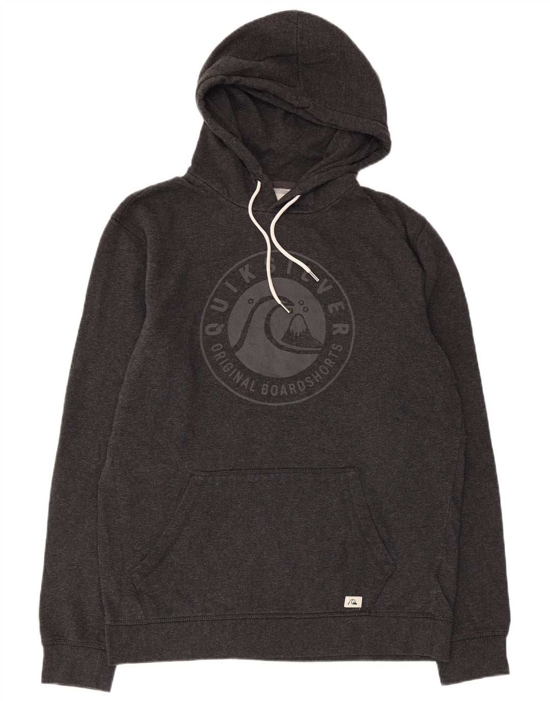 Quiksilver Pull à capuche graphique pour homme, grand, gris, coton