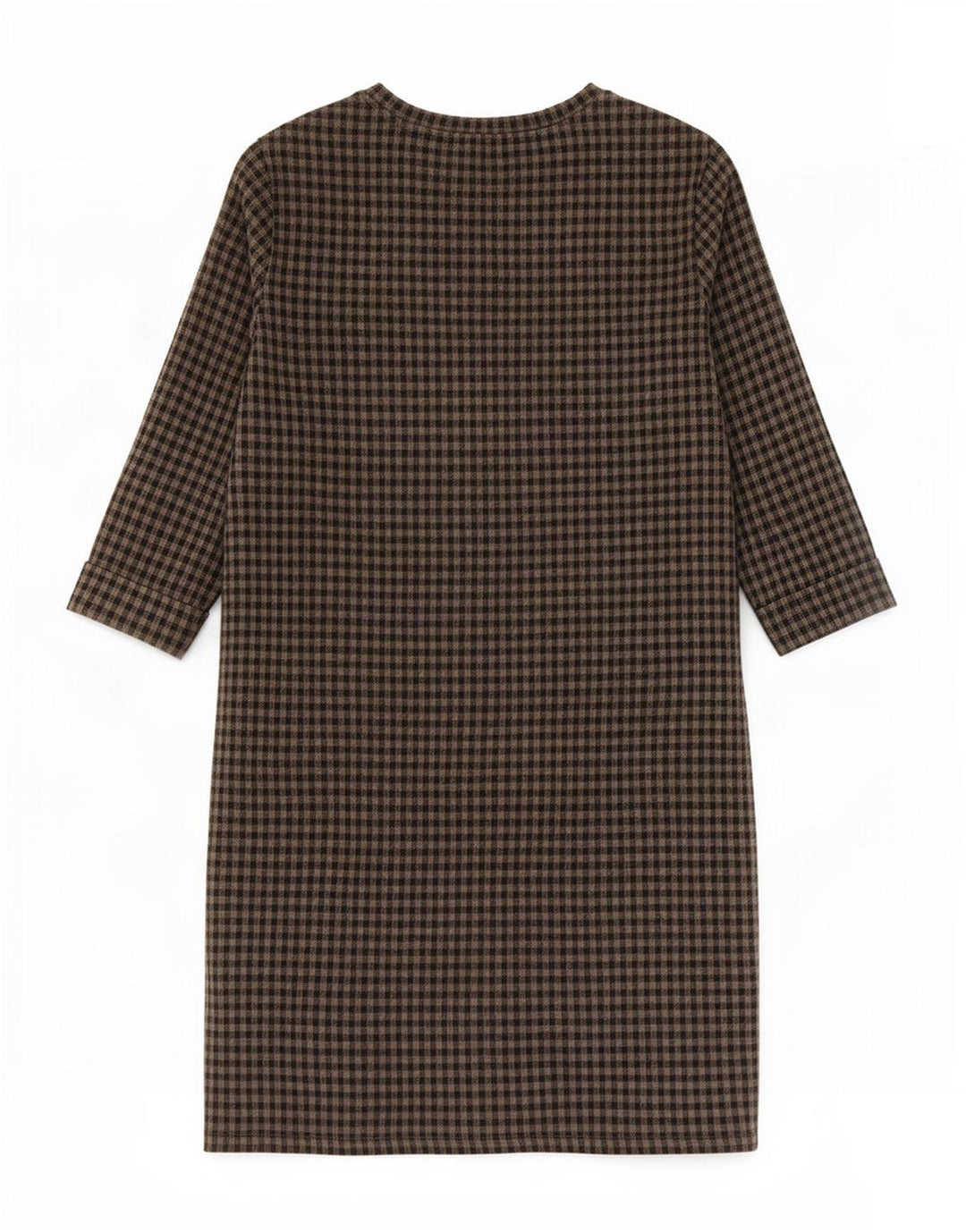 Marks & Spencer Robe droite à manches 3/4 pour femme UK 10 Petit vichy gris