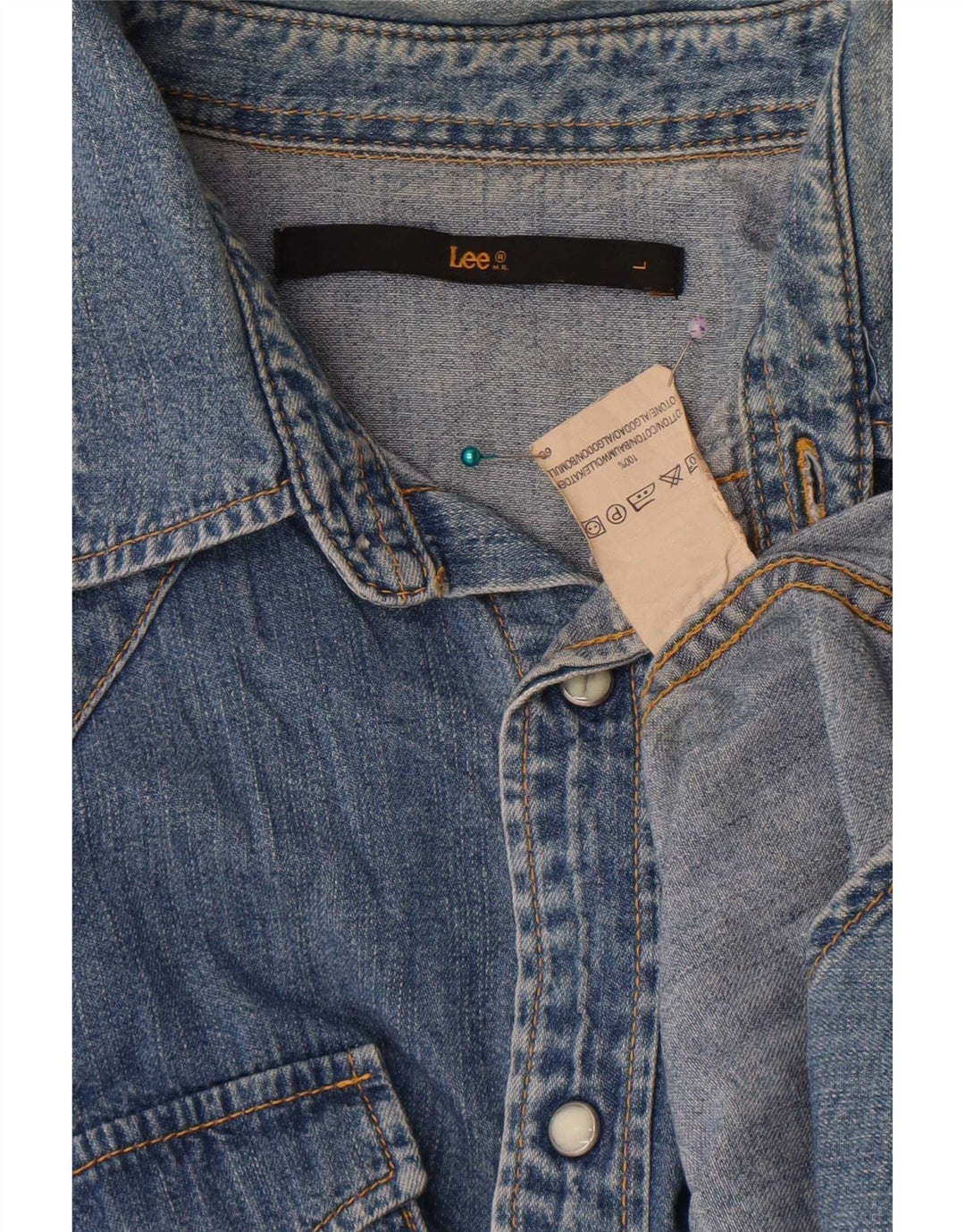 Lee Chemise en Jean Homme Large Bleu Coton