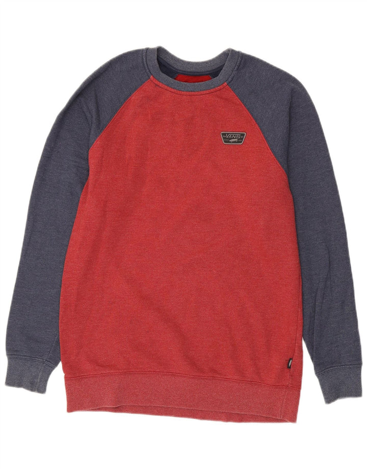 VANS Sweat-shirt pour hommes en coton color block petit rouge