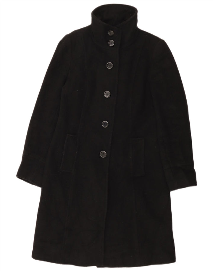 Zara Femme Pardessus UK 12 Laine Noir Moyen
