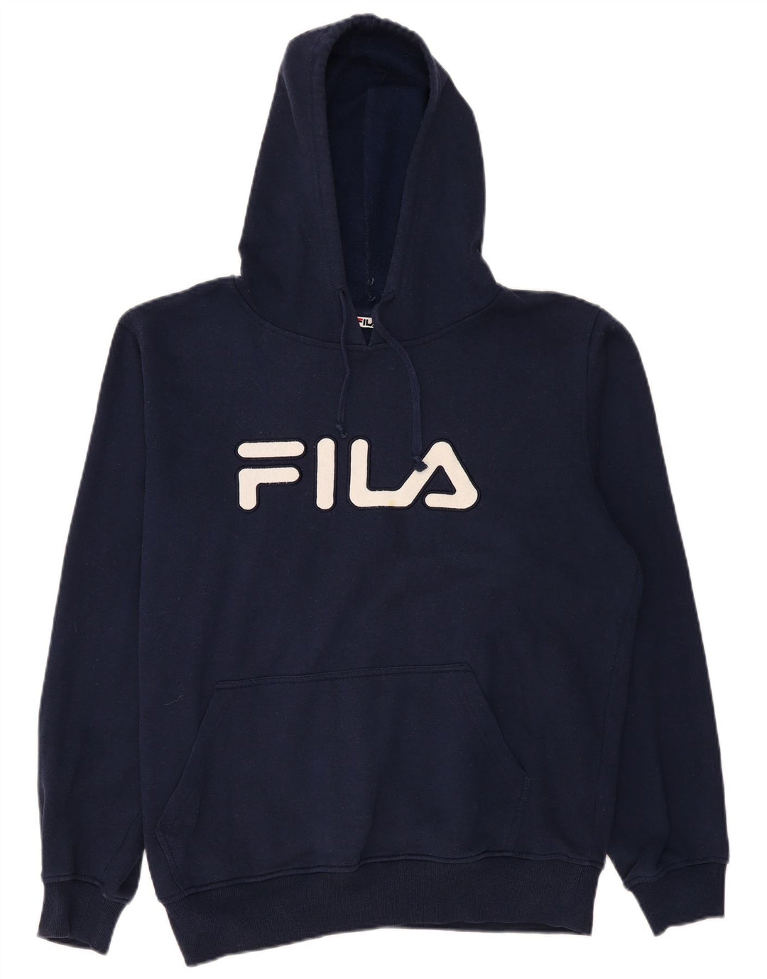 FILA Pull à capuche graphique pour homme en coton bleu marine Taille L