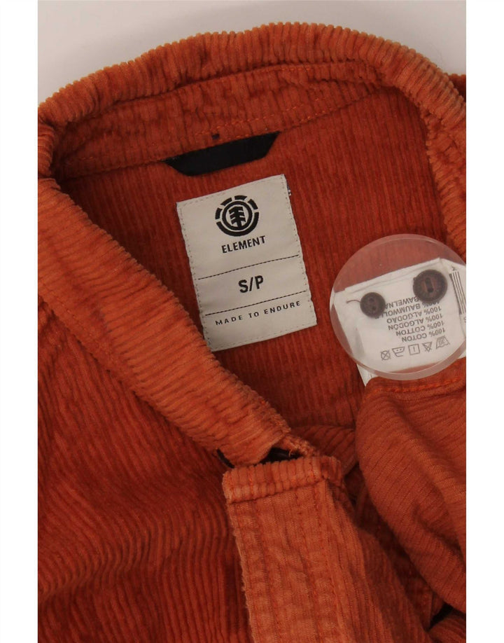 Element Chemise En Velours Côtelé Homme Petit Orange Coton