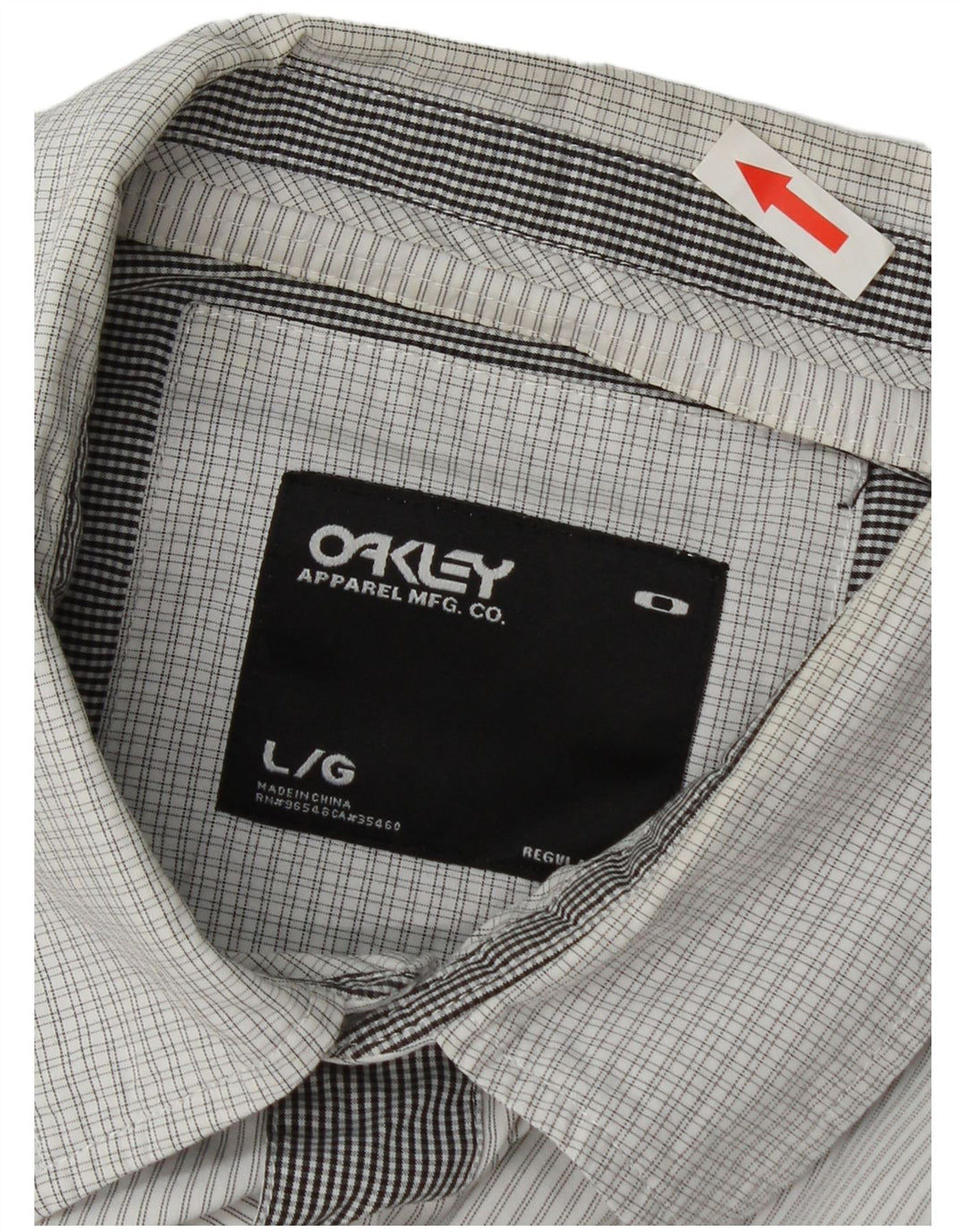Oakley Chemise Homme Grand Patchwork Blanc