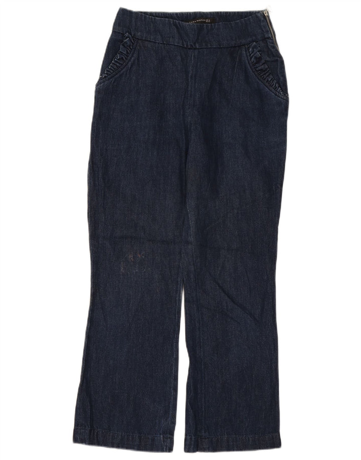 Zara Jean Bootcut Femme XS W24 L26 Bleu Marine