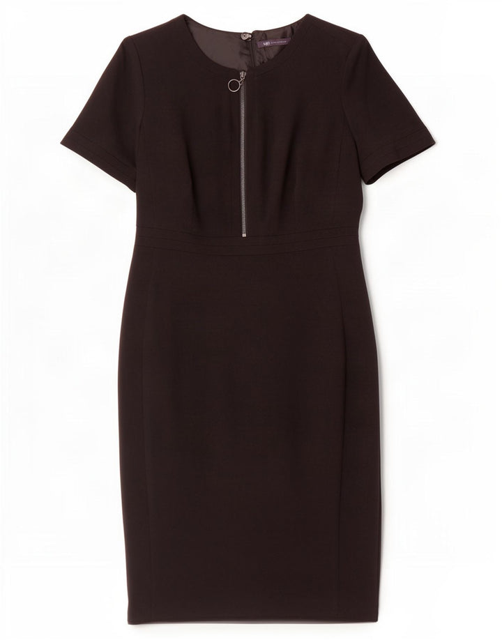 Marks & Spencer Robe fourreau pour femme UK 44 Medium Noir Polyester