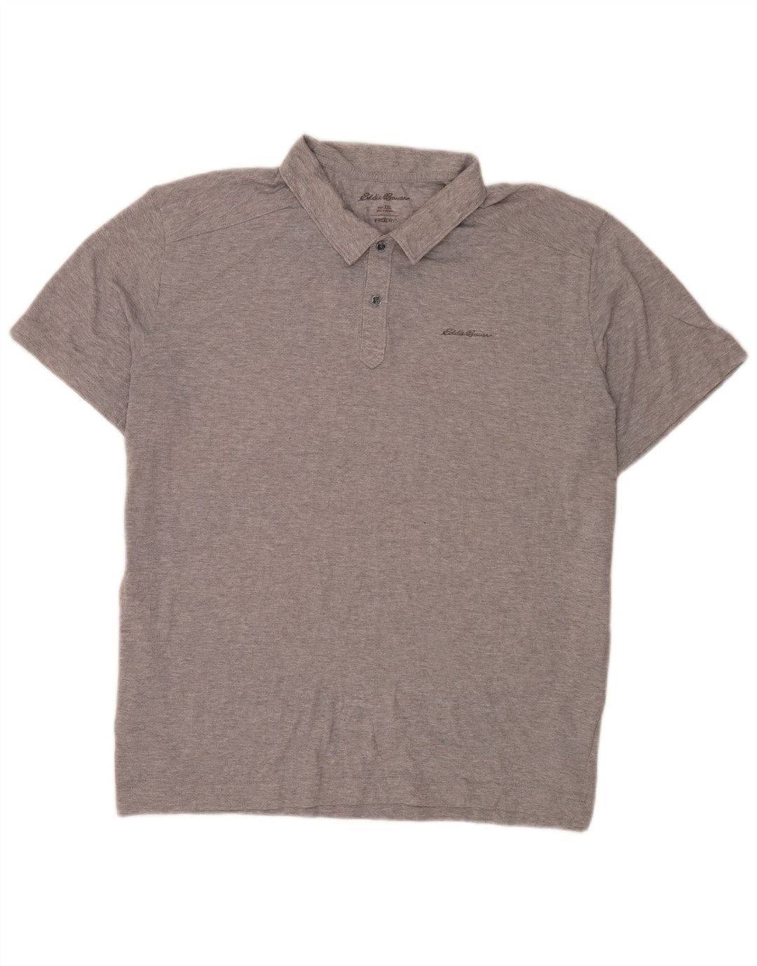 Eddie Bauer Polo à manches courtes pour hommes, coupe régulière, 2XL, gris, polyester