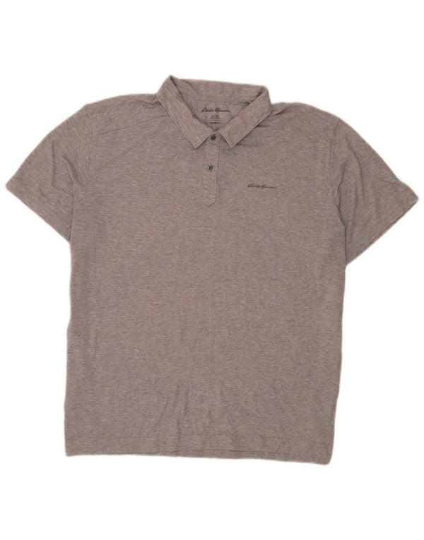 Eddie Bauer Polo à manches courtes pour hommes, coupe régulière, 2XL, gris, polyester
