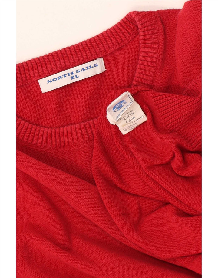 North Sails Pull col rond homme XL coton rouge