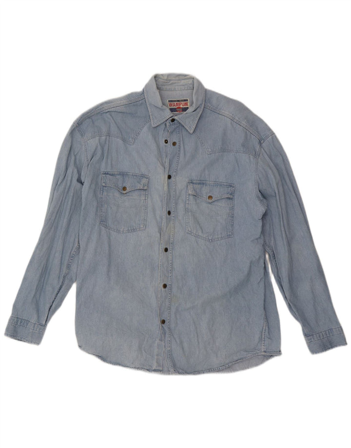 WAMPUM Chemise en Jean Homme XL Bleu