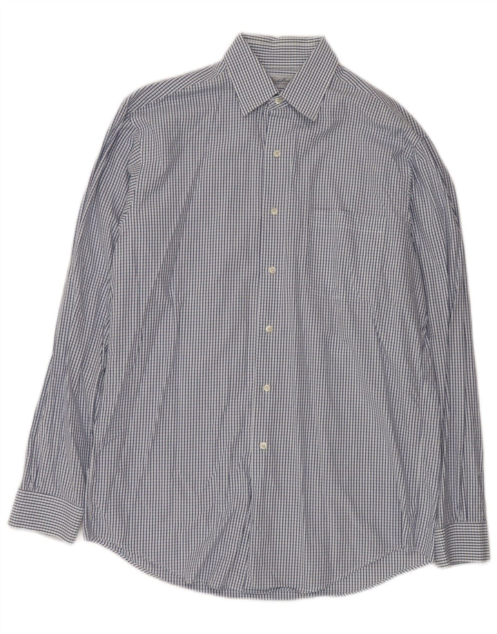 BROOKS BROTHERS Chemise homme Taille 15 1/2 Coton à carreaux bleu moyen