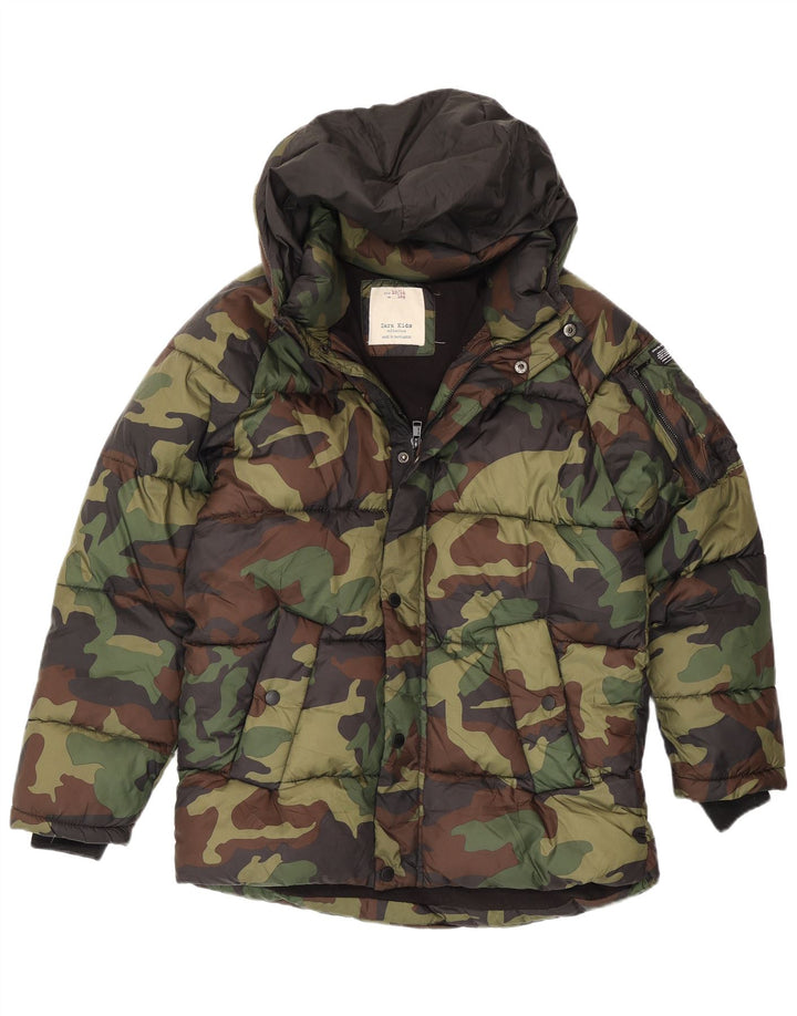 Veste matelassée à capuche Zara garçon 13-14 ans camouflage multicolore