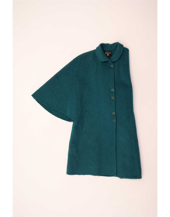 Gallara Manteau cape surdimensionné pour femme IT 42 Laine d'alpaga vert moyen