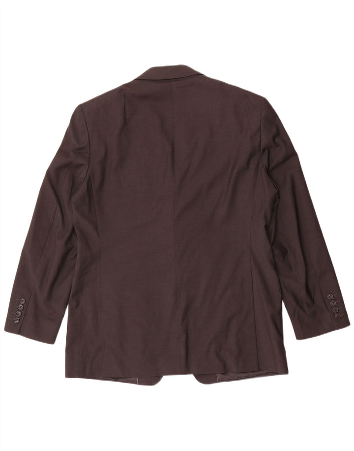 Marks & Spencer Veste blazer à 2 boutons pour homme UK 42 Grande laine vierge marron