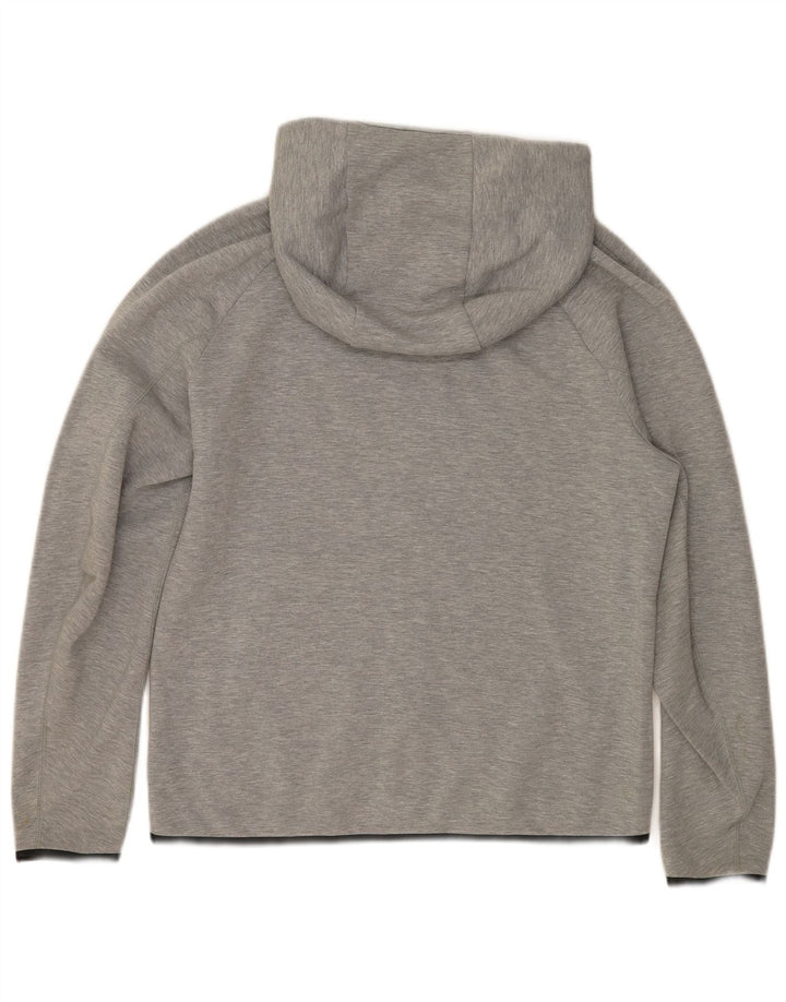Nike Pull à capuche zippé pour homme Petit coton moucheté gris