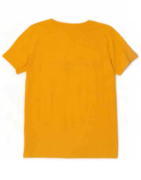 Tommy Hilfiger T-shirt graphique pour femme UK 6 XS Jaune Coton