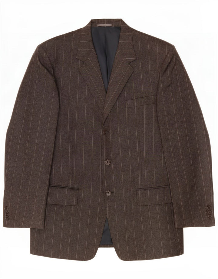 Paul Smith Veste blazer à 3 boutons pour homme UK 40 Grande laine à fines rayures grises