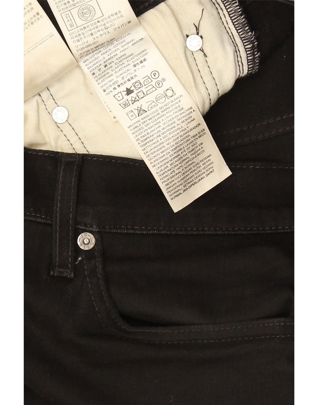 Levi's Jean Slim 511 Homme W33 L29 Noir Coton