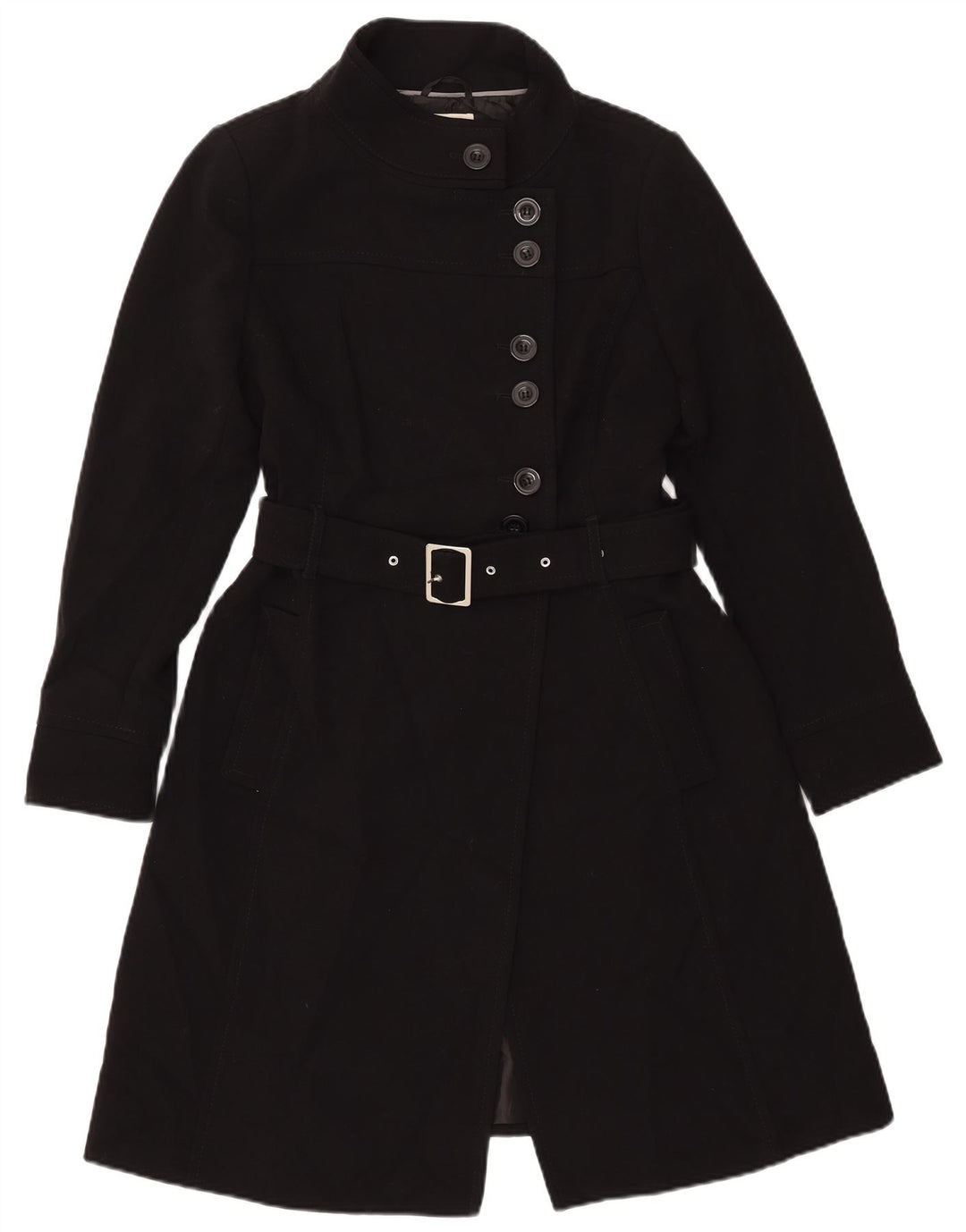 MARKS & SPENCER Manteau Femme UK 14 Moyen Noir Polyester