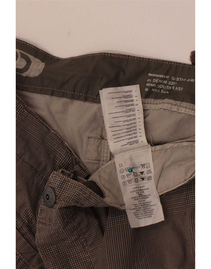 G-Star Short cargo pour homme W34 en coton à carreaux gris grand