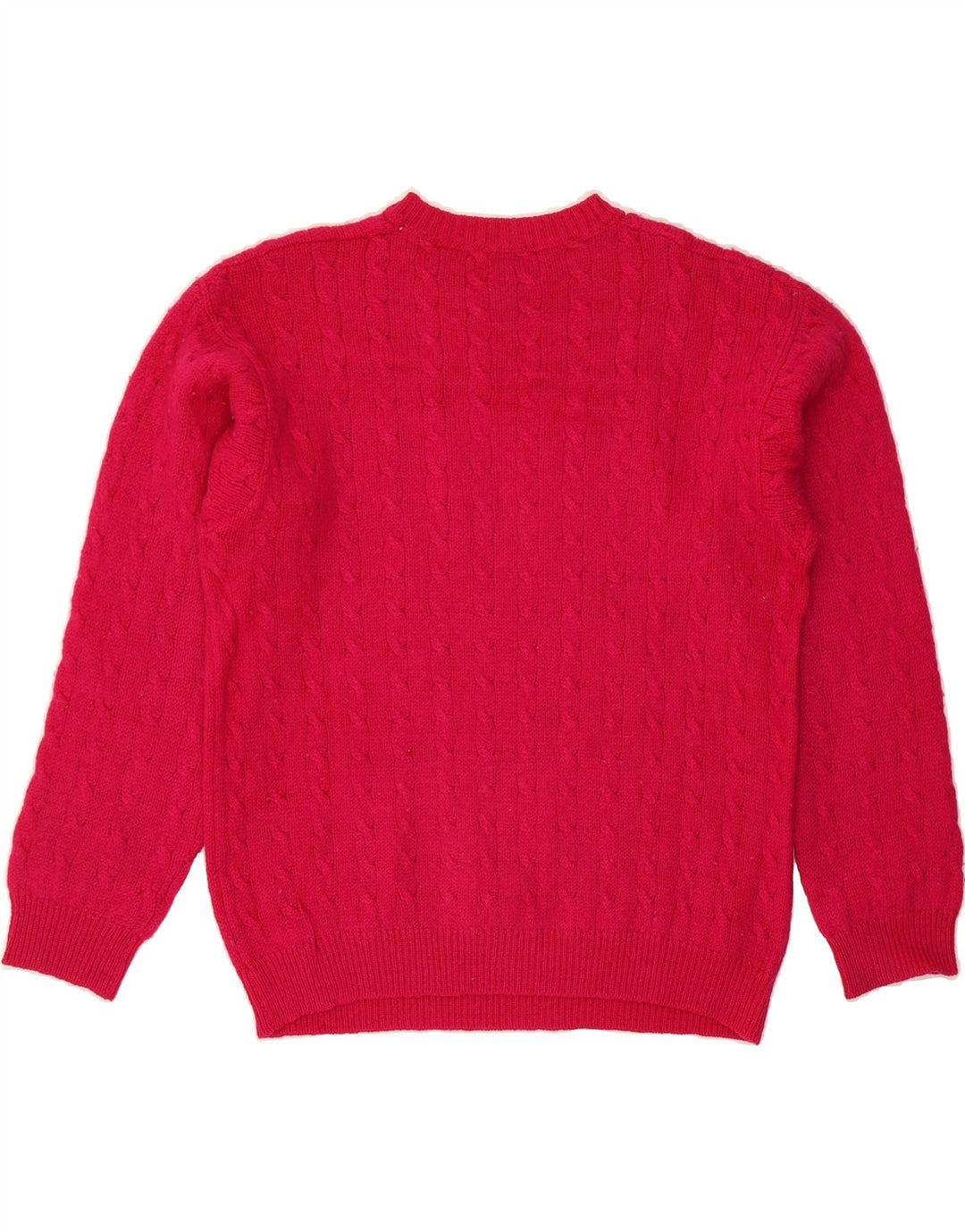 BENETTON Womens Crew Neck Jumper Sweater IT 48 XL Pink Wool Vintage Benetton and Second-Hand Benetton from Messina Hembry 