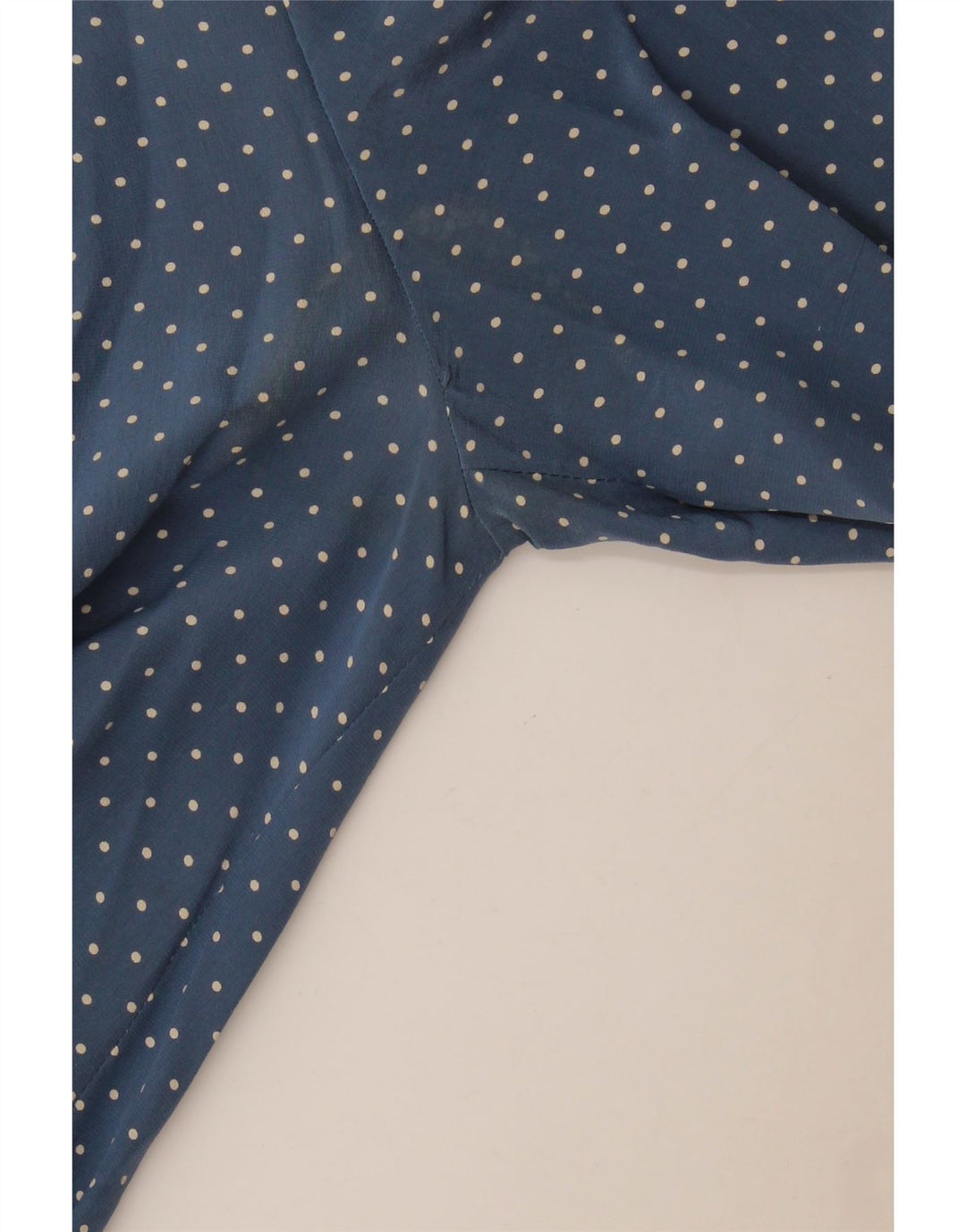 vintage Femme Robe A-Line UK 12 Bleu Moyen Tacheté