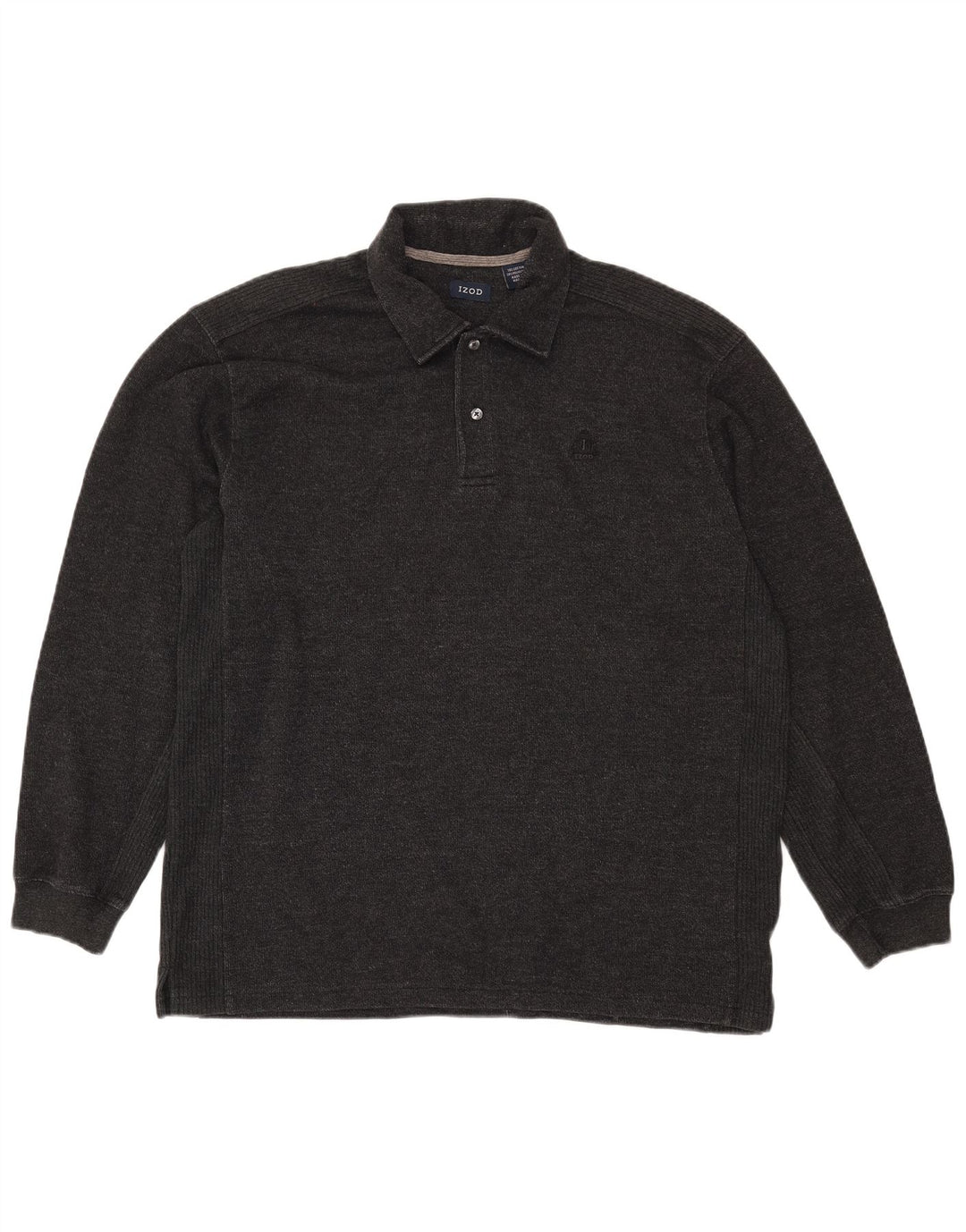 IZOD Polo Homme Manches Longues XL Noir Coton