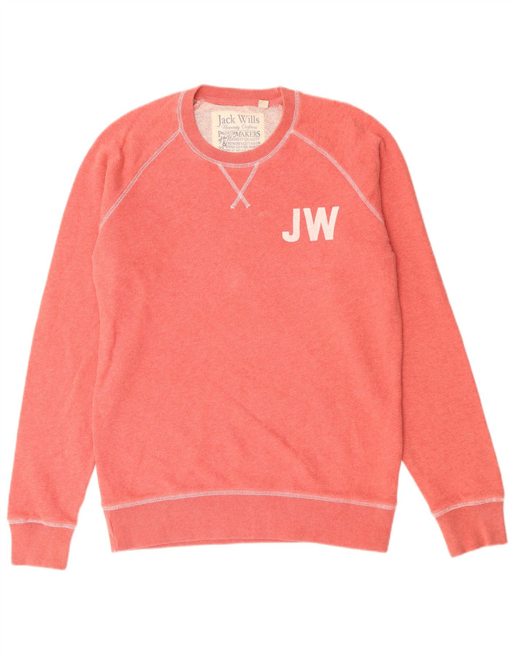 JACK WILLS Sweat-Shirt Graphique Homme Rouge Moyen Coton