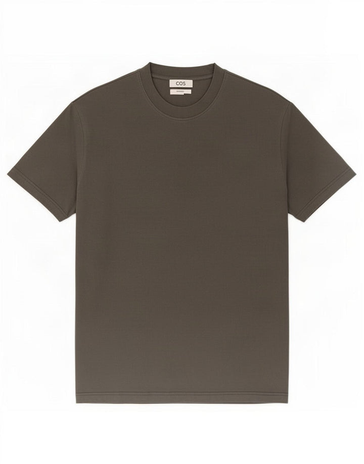 Cos T-Shirt Oversize Homme Vert Moyen Coton