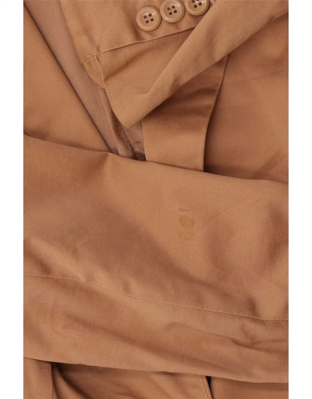 Zara Veste Blazer 1 Bouton Femme EU 38 Petit Coton Marron