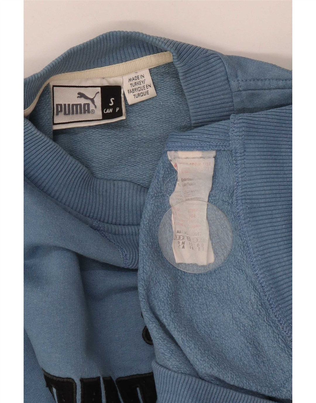 Puma Sweat-shirt graphique coupe ample pour homme en coton bleu Taille S