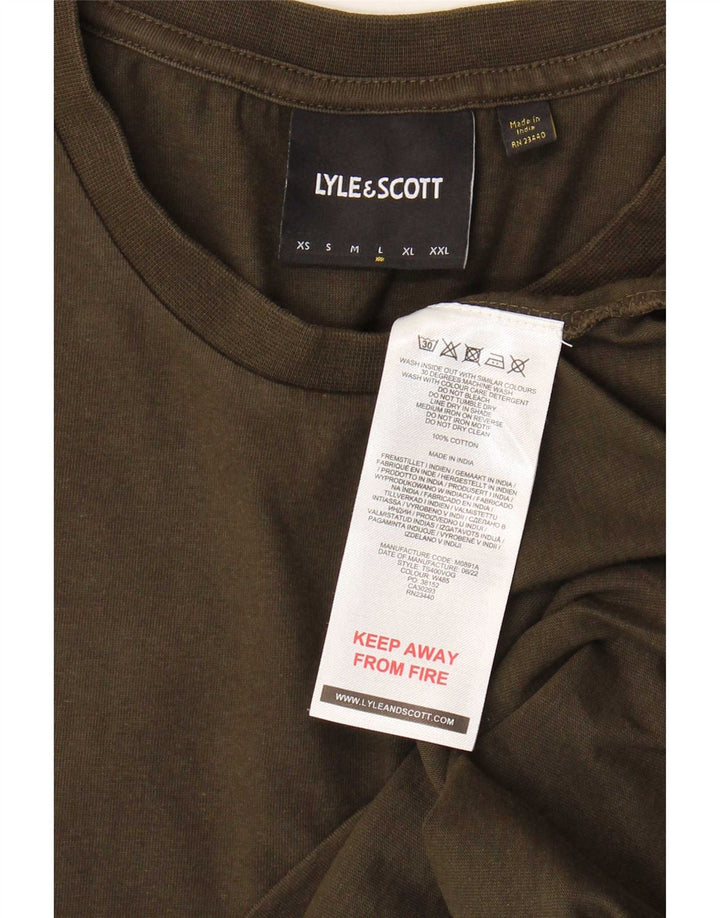 Lyle & Scott T-Shirt Homme Haut Large Kaki Coton