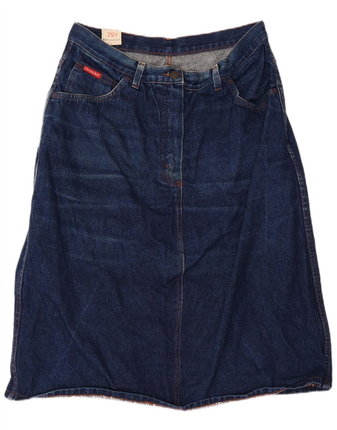 Carrera Femme Jupe En Jean W36 XL Bleu Marine Coton