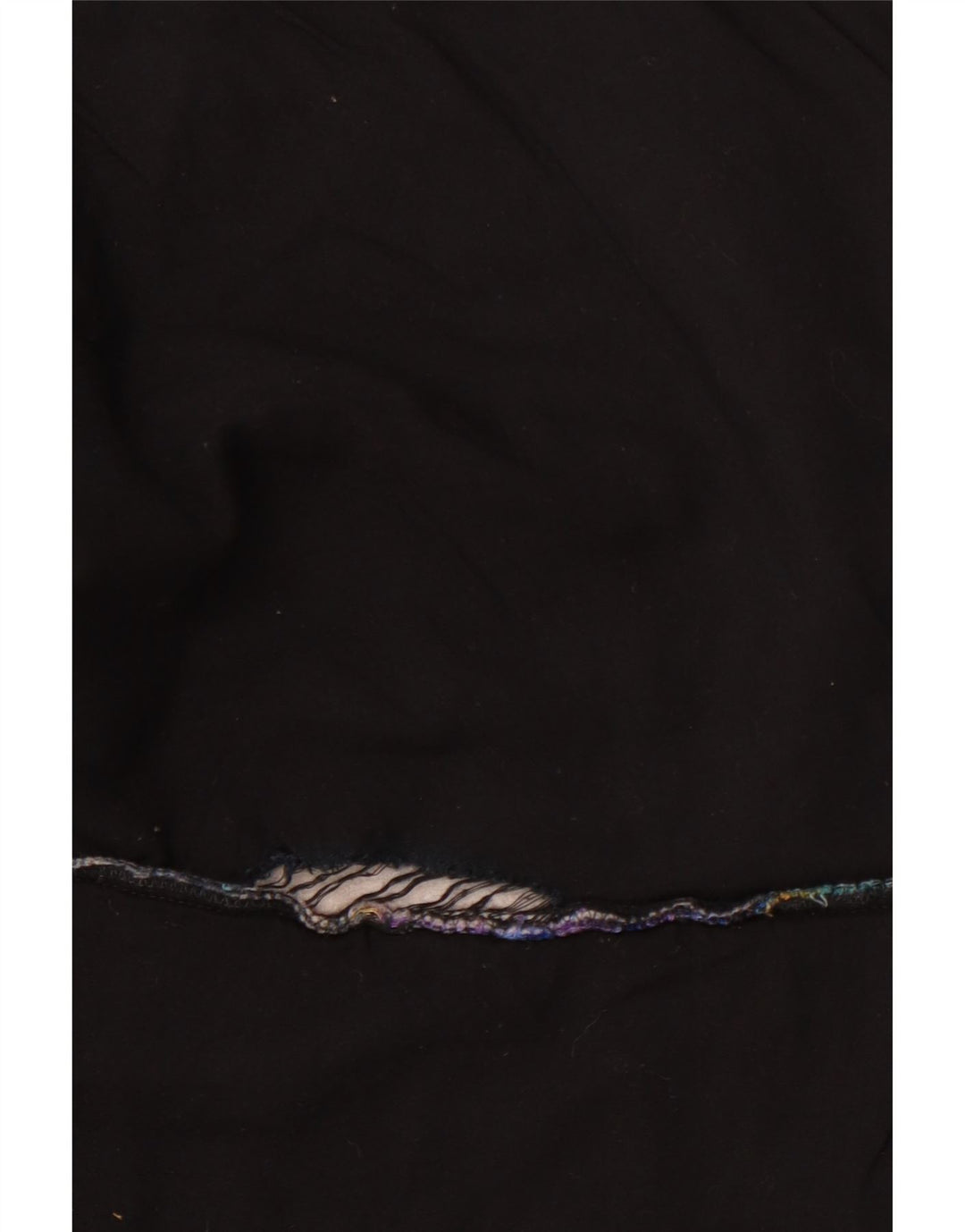 vintage Femmes OPEN Gilet UK 12 Moyen Noir Floral