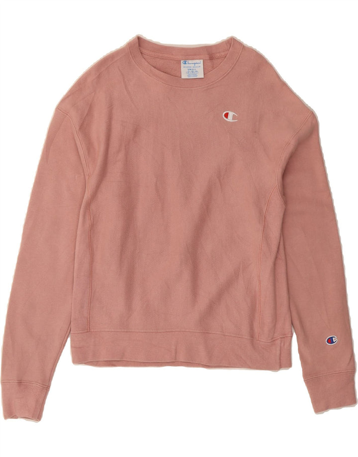 CHAMPION Womens Sweatshirt Jumper UK 10 Small Pink Cotton Vintage Champion and Second-Hand Champion from Messina Hembry 