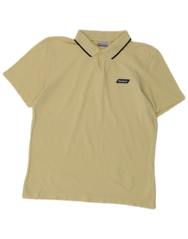 REEBOK Polo Homme Jaune Moyen Coton
