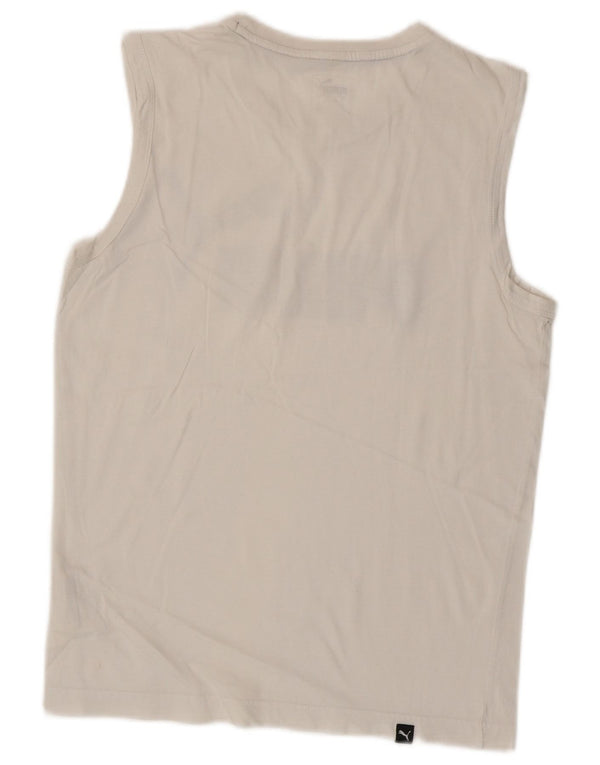 Puma Débardeur Graphic Homme Blanc Small
