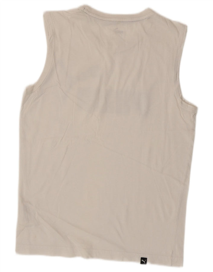 Puma Débardeur Graphic Homme Blanc Small